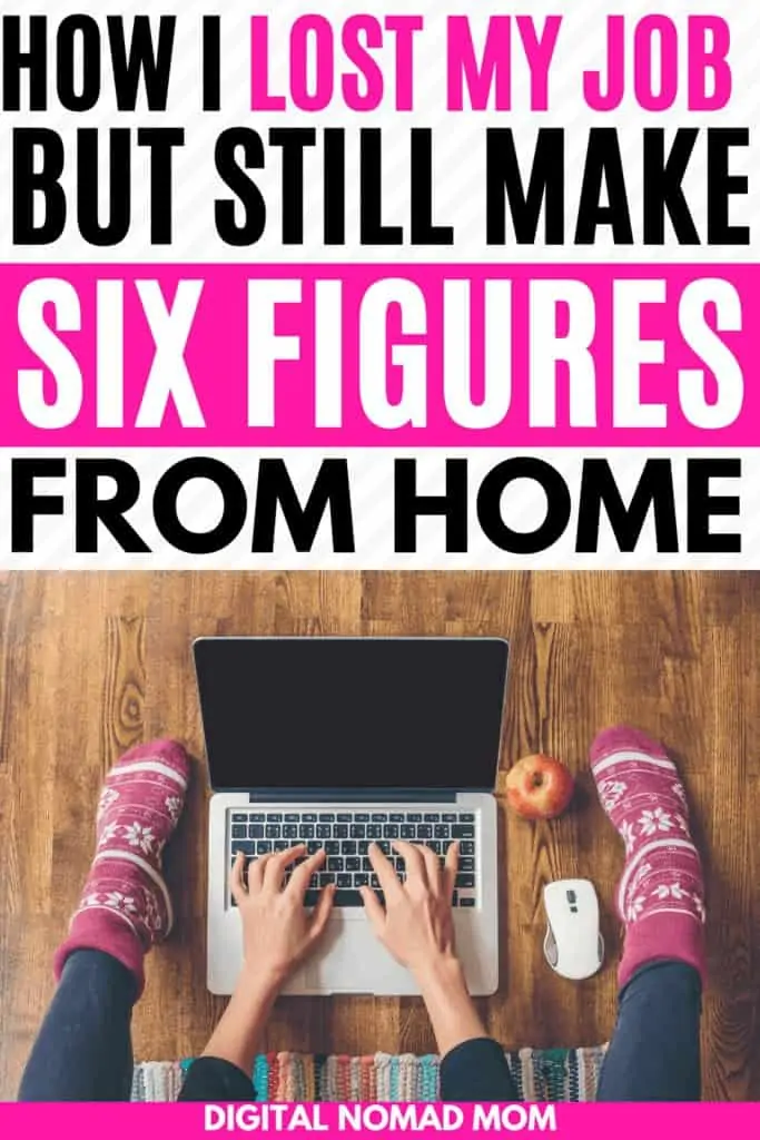 How I Lost My Job and Now Make Six Figures Online. If you're a stay-at-home mom, unemployed or just want to learn how to make money online, click through to read how I make a full time income without a job.