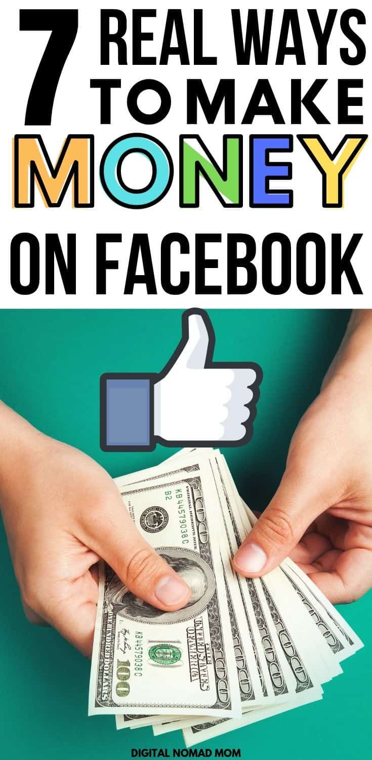 How to make money on Facebook - 7 real ways to earn money using Facebook #makemoneyonline #onlinemoney #makemoneyonfacebook