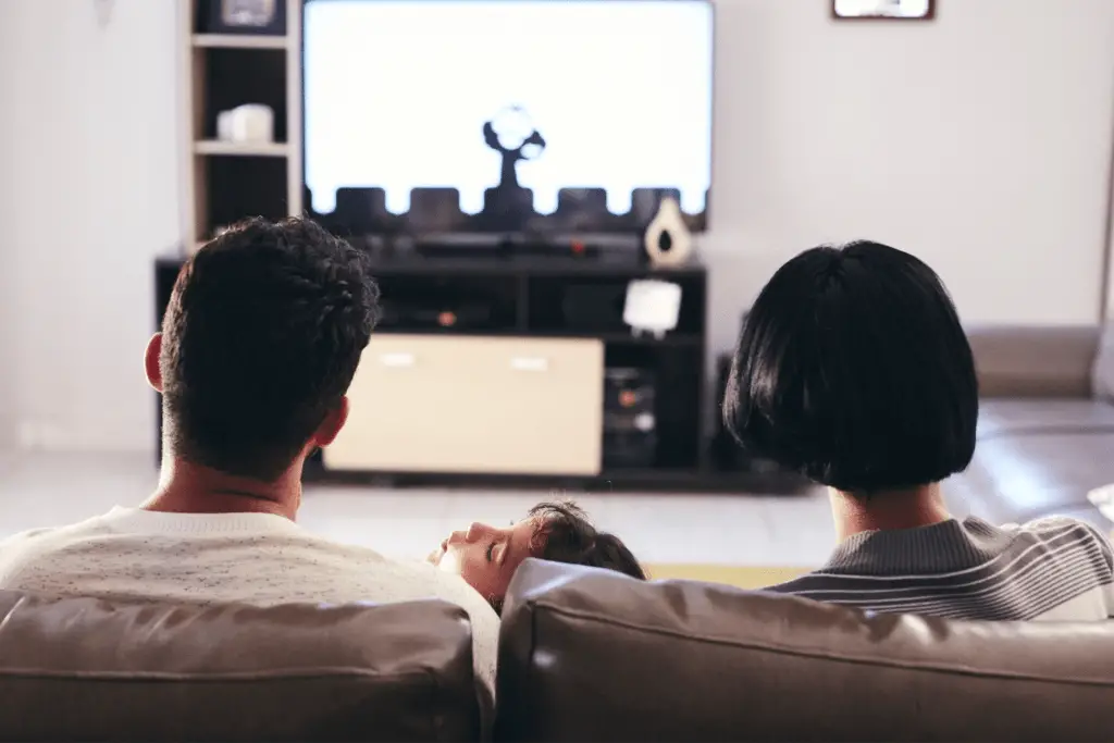 Couple watching tv