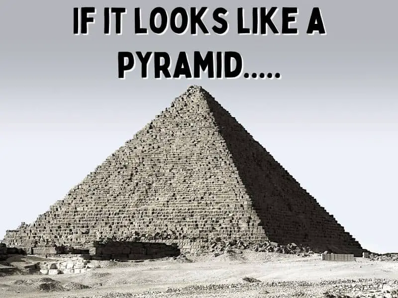 photo of a pyramid with text overlay