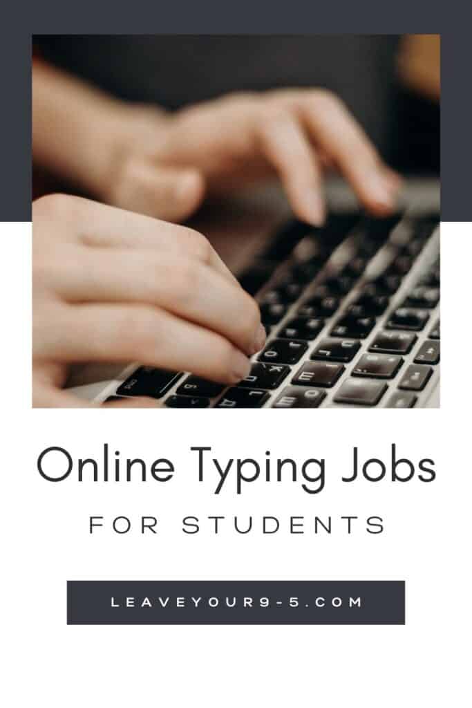 hands typing on a keyboard with text overlay